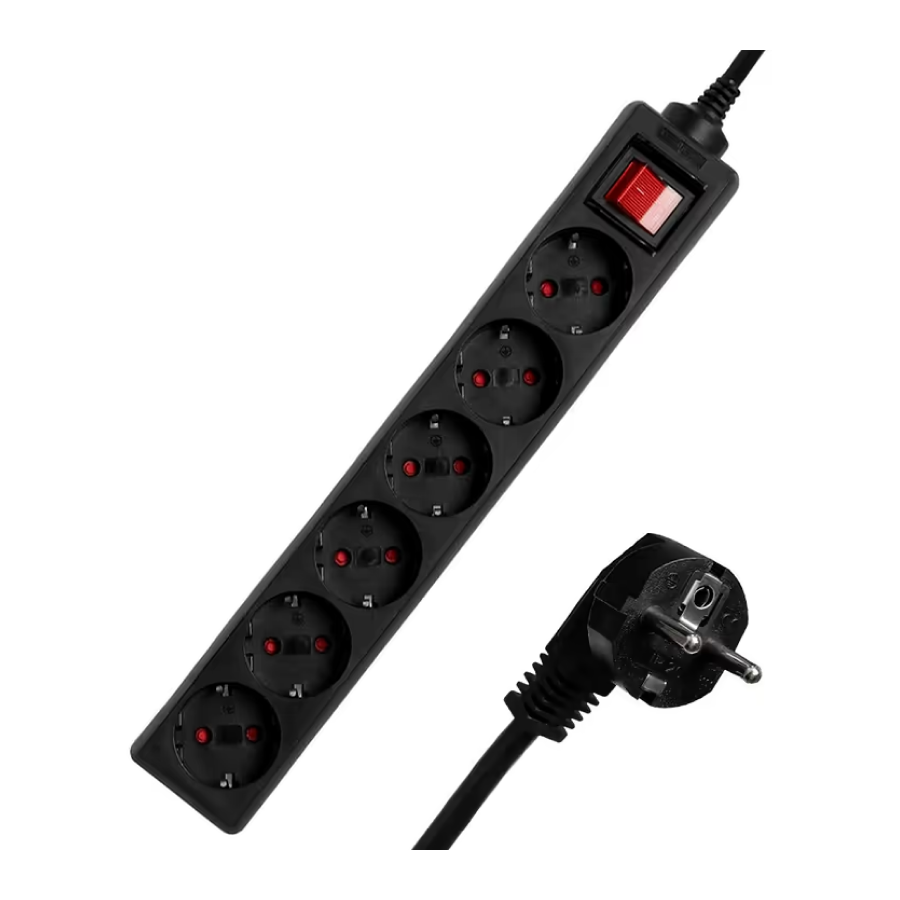 Мережевий фільтр Ultra SSB6-5 V2 Чорний